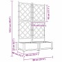 Maceta de jardín con enrejado 2 pcs Blanco 80 x 40 x 125.5 cm en Maceteros y jardineras | Comprar online en Foro24