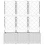 Maceta de jardín con enrejado 3 pcs Blanco 120 x 40 x 143 cm PP en Maceteros y jardineras | Comprar online en Foro24