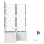 Jardineras Blanco 80 x 80 x 142 cm Acero