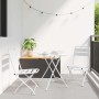 Silla Plegable para Jardín 2 pcs 55 x 56.5 x 91cm Acero