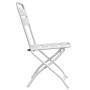 Silla Plegable para Jardín 2 pcs 55 x 56.5 x 91cm Acero