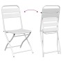 Silla Plegable para Jardín 2 pcs 55 x 56.5 x 91cm Acero