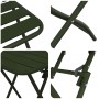 Conjunto bistro 3 pcs Verde oscuro Acero