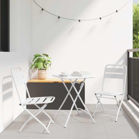 Conjunto bistro 3 pcs Blanco Acero