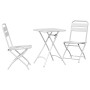 Conjunto bistro 3 pcs Blanco Acero