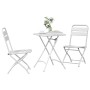 Conjunto bistro 3 pcs Blanco Acero