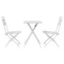 Conjunto bistro 3 pcs Blanco Acero