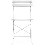 Silla Plegable para Jardín 2 pcs Blanco 42 x 46 x 82cm Acero