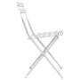 Silla Plegable para Jardín 2 pcs Blanco 42 x 46 x 82cm Acero