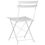 Silla Plegable para Jardín 2 pcs Blanco 42 x 46 x 82cm Acero