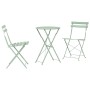 Conjunto de Bistro Plegable 3 pcs Menta Claro Acero