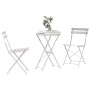 Conjunto de Bistro Plegable 3 pcs Beige Acero