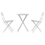 Conjunto de Bistro Plegable 3 pcs Beige Acero