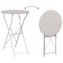 Conjunto de Bistro Plegable 3 pcs Beige Acero