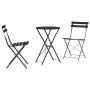 Conjunto de Bistro Plegable 3 pcs Antracita Acero