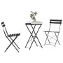 Conjunto de Bistro Plegable 3 pcs Antracita Acero