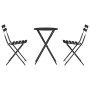 Conjunto de Bistro Plegable 3 pcs Antracita Acero