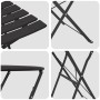 Conjunto de Bistro Plegable 3 pcs Antracita Acero