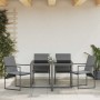 Sillas de jardín 4 pcs Negro y antracita 50.5 x 59 x 81.5 cm