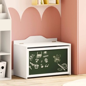 Caja de Juguetes Blanco 73 x 33 x 55 cm Madera contrachapada Caja de Juguetes Blanco 73 x 33 x 55 cm Madera contrachapada