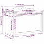 Caja de Juguetes Blanco 73 x 33 x 55 cm Madera contrachapada