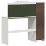 Escritorio de pizarra con estante Blanco 120 x 45 x 118.5 cm