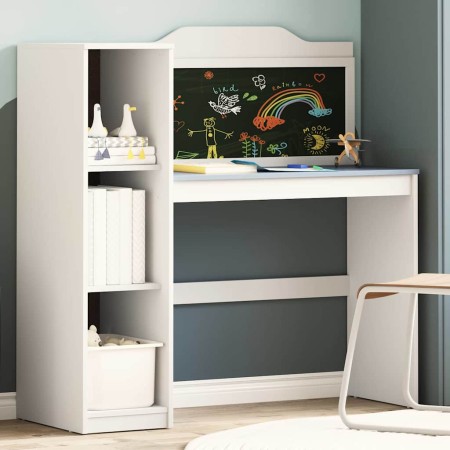 Escritorio de pizarra Blanco y gris 120 x 45 x 118.5 cm