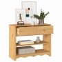 Mesa Consola con cajón Drammen Roble 89.5 x 37 x 73 cm en Mesas consola | Comprar online en Foro24