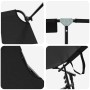 Tumbona plegable con cojín 1-persona Negro 56 x 190 x 81cm tela