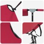 Tumbona plegable con cojín 1-persona Rojo 56 x 190 x 81cm tela