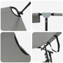 Tumbona plegable con cojín 1-persona Gris 56 x 190 x 81cm tela