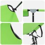 Tumbona plegable con cojín 1-persona Verde 56 x 190 x 81cm tela