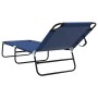 Tumbona plegable 1-persona Azul 56 x 189 x 87cm tela