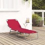 Tumbona plegable 1-persona Rojo 56 x 189 x 87cm tela