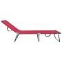 Tumbona plegable 1-persona Rojo 56 x 189 x 87cm tela
