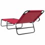 Tumbona plegable 1-persona Rojo 56 x 189 x 87cm tela