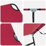 Tumbona plegable 1-persona Rojo 56 x 189 x 87cm tela