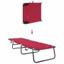 Tumbona plegable 1-persona Rojo 56 x 189 x 87cm tela