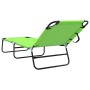 Tumbona plegable 1-persona Verde 56 x 189 x 87cm tela