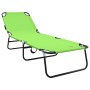 Tumbona plegable 2-persona 2 pcs Verde 56 x 189 x 87cm tela