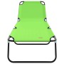 Tumbona plegable 2-persona 2 pcs Verde 56 x 189 x 87cm tela