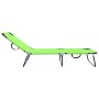 Tumbona plegable 2-persona 2 pcs Verde 56 x 189 x 87cm tela