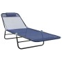 Tumbona plegable Azul Marino 182 x 55 x 85.5cm Textileno