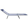 Tumbona plegable Azul Marino 182 x 55 x 85.5cm Textileno
