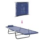 Tumbona plegable Azul Marino 182 x 55 x 85.5cm Textileno
