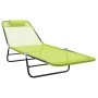 Tumbona plegable 1-persona Verde 182 x 55 x 85.5cm Metal