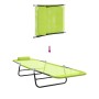 Tumbona plegable 1-persona Verde 182 x 55 x 85.5cm Metal
