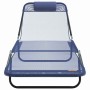 Tumbona plegable 2 pcs Azul Marino 182 x 55 x 85.5cm Textileno