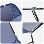 Tumbona plegable 2 pcs Azul Marino 182 x 55 x 85.5cm Textileno