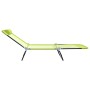 Tumbona plegable 2 pcs Verde 182 x 55 x 85.5cm Textileno